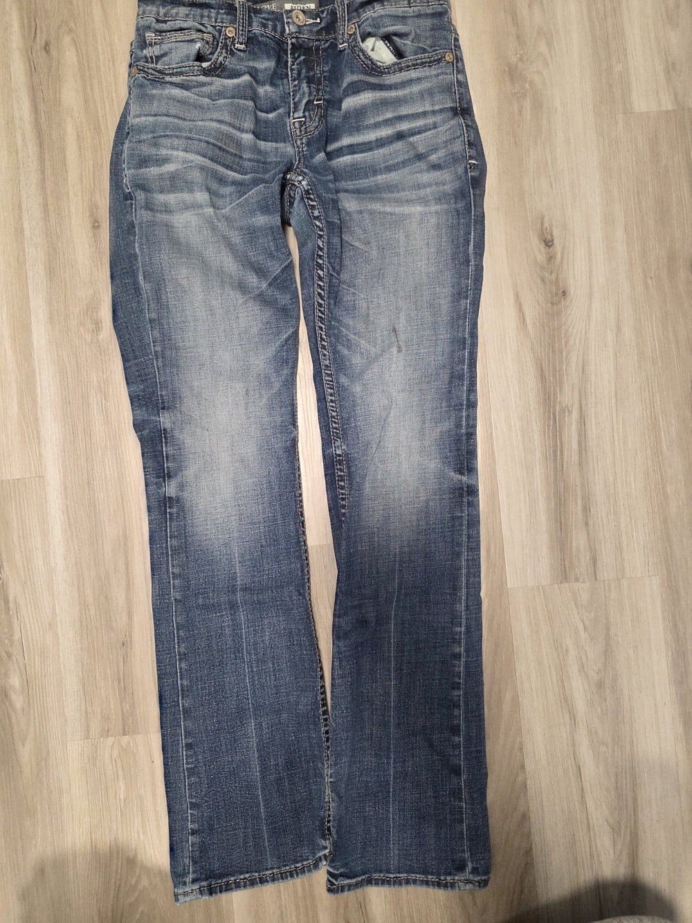 BKE Men's Flare Jeans in Washed Blue